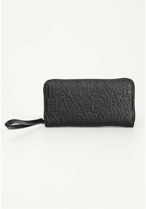 Black women's wallet with all over logo ARMANI EXCHANGE | 948451CC79300020